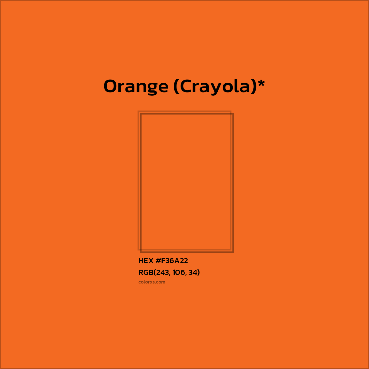 HEX #F36A22 Color Name, Color Code, Palettes, Similar Paints, Images