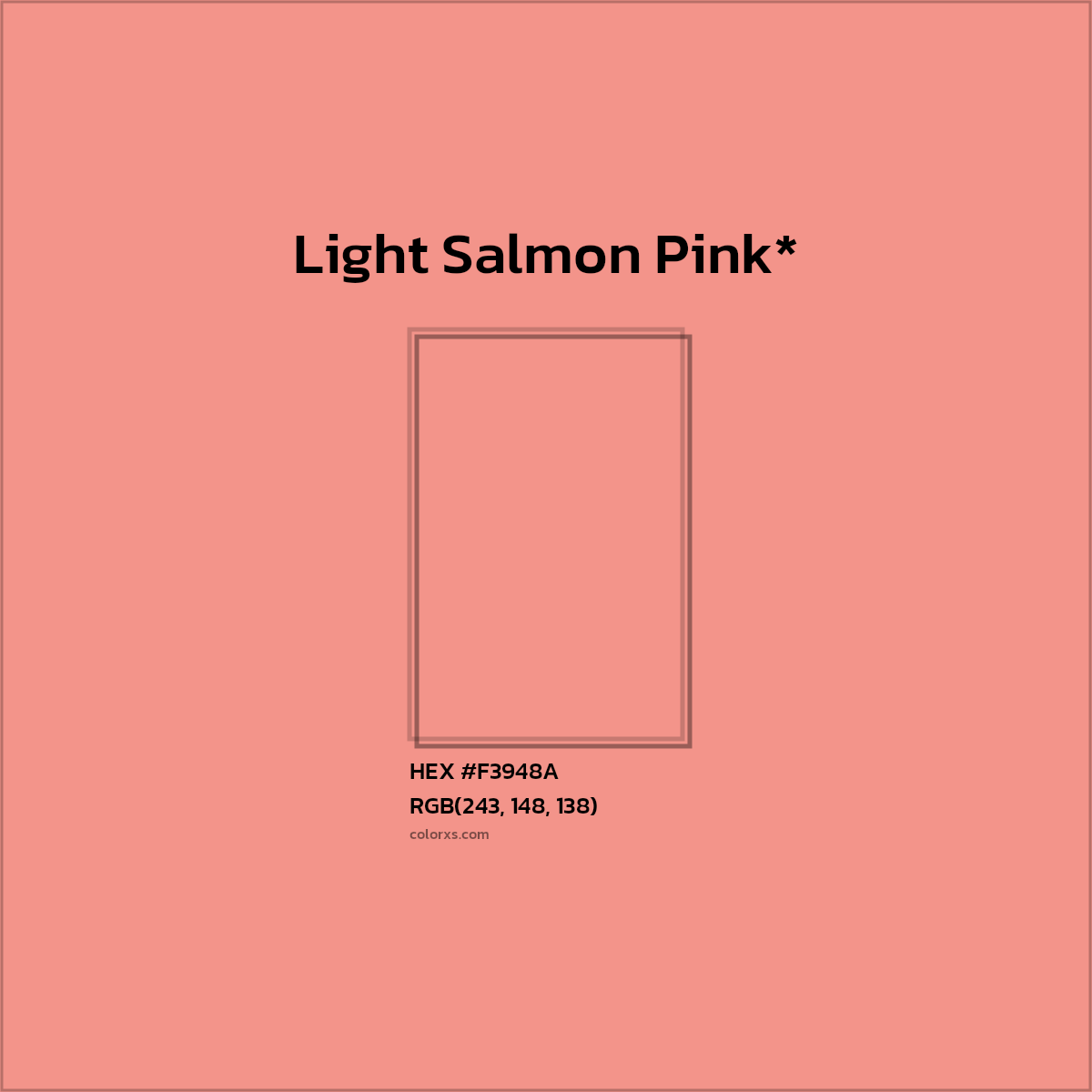 HEX #F3948A Color Name, Color Code, Palettes, Similar Paints, Images