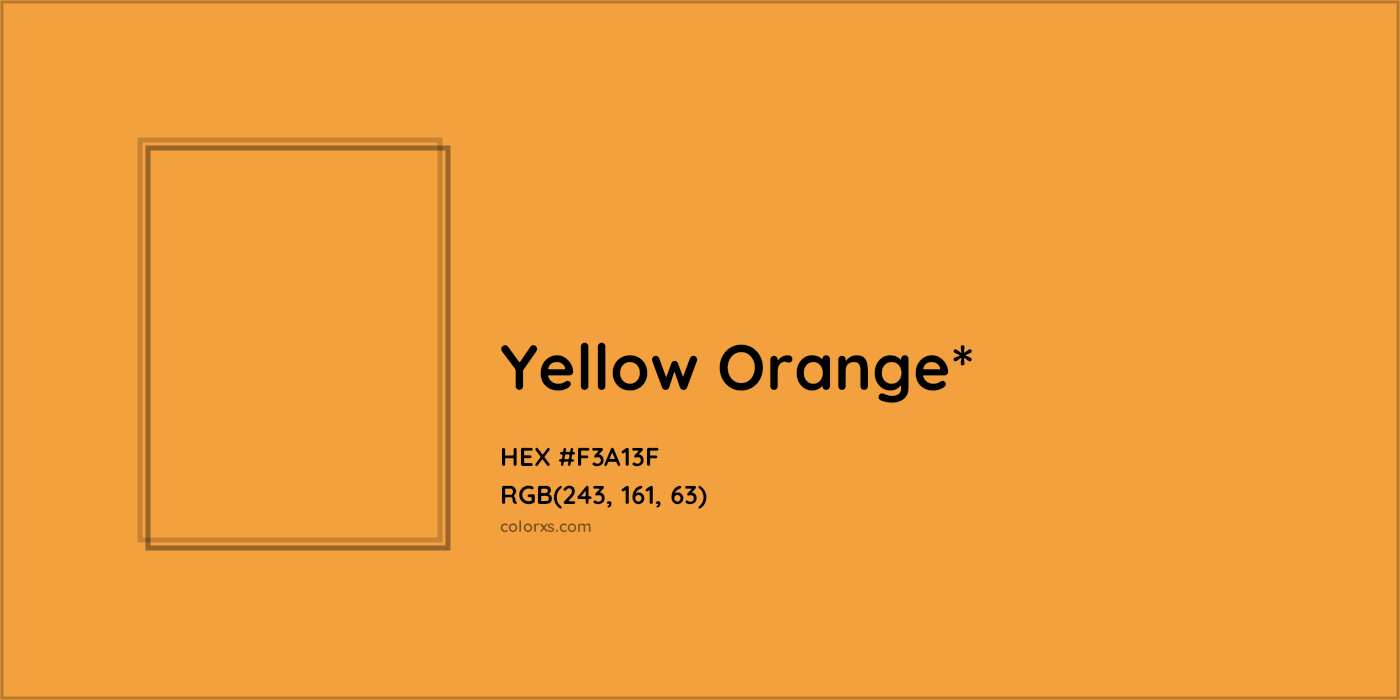 HEX #F3A13F Color Name, Color Code, Palettes, Similar Paints, Images