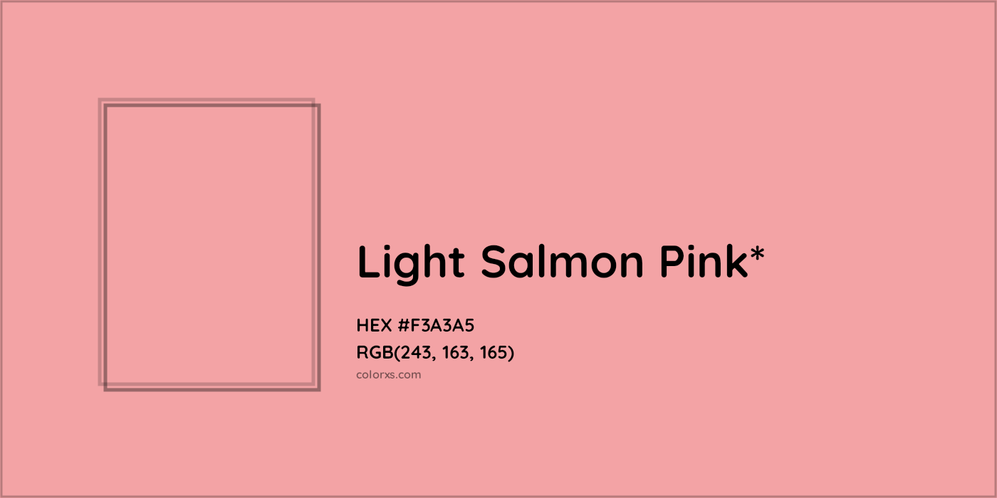 HEX #F3A3A5 Color Name, Color Code, Palettes, Similar Paints, Images