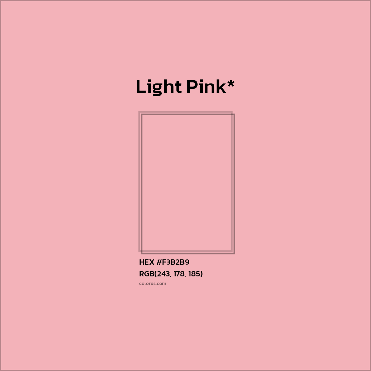 HEX #F3B2B9 Color Name, Color Code, Palettes, Similar Paints, Images