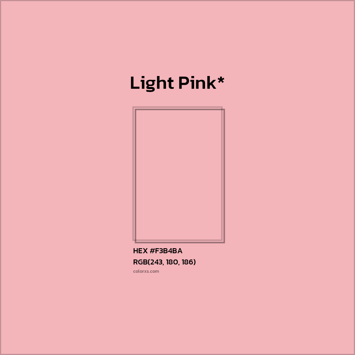 HEX #F3B4BA Color Name, Color Code, Palettes, Similar Paints, Images