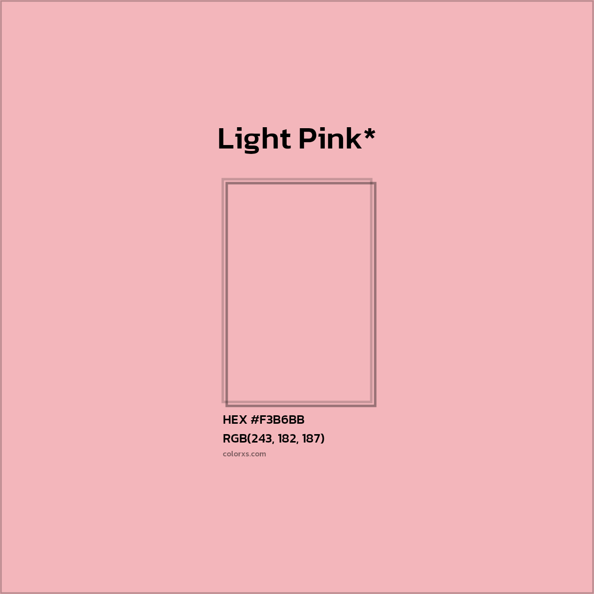 HEX #F3B6BB Color Name, Color Code, Palettes, Similar Paints, Images