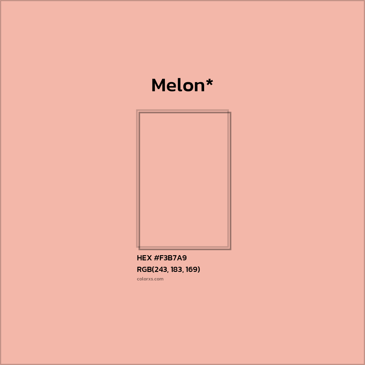 HEX #F3B7A9 Color Name, Color Code, Palettes, Similar Paints, Images