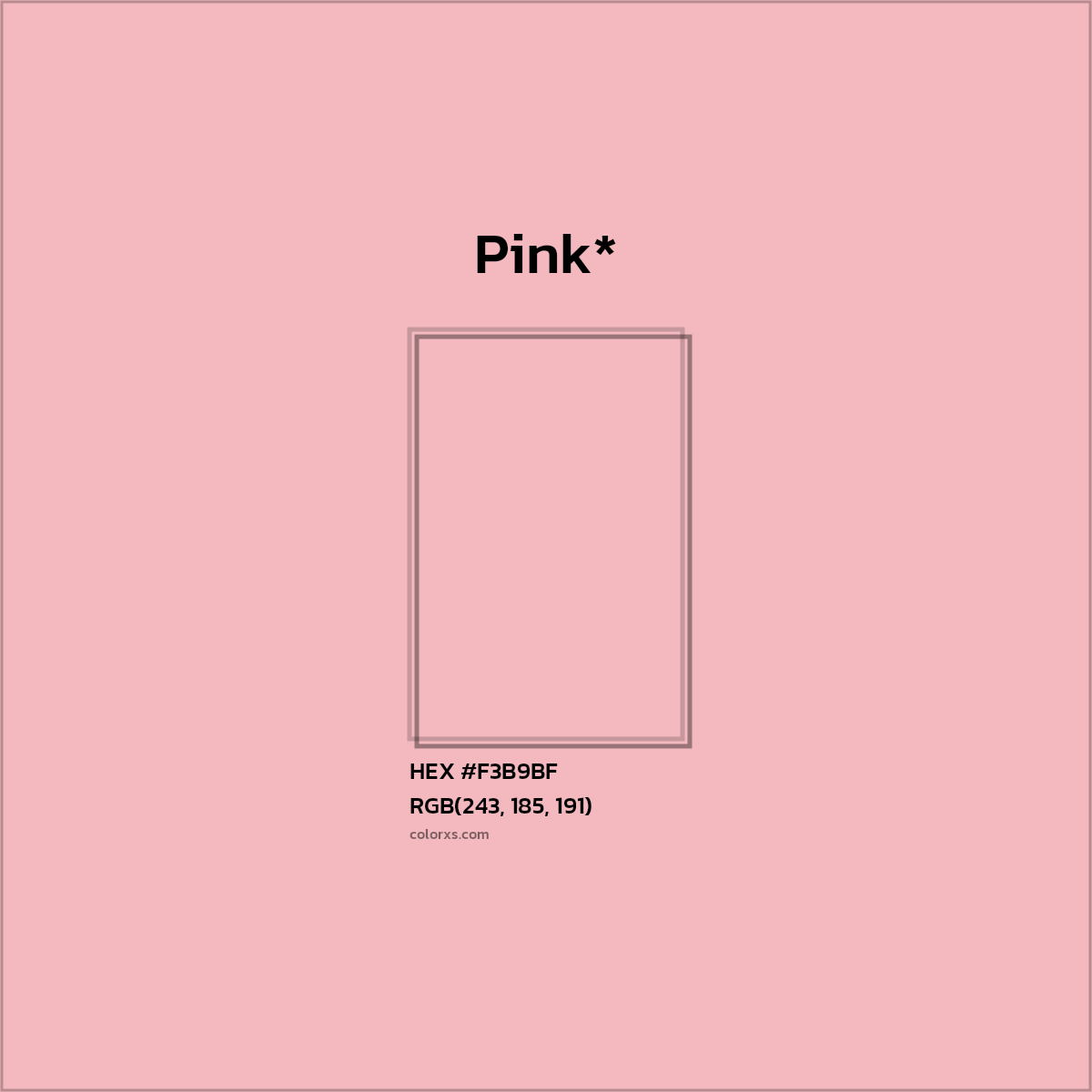 HEX #F3B9BF Color Name, Color Code, Palettes, Similar Paints, Images