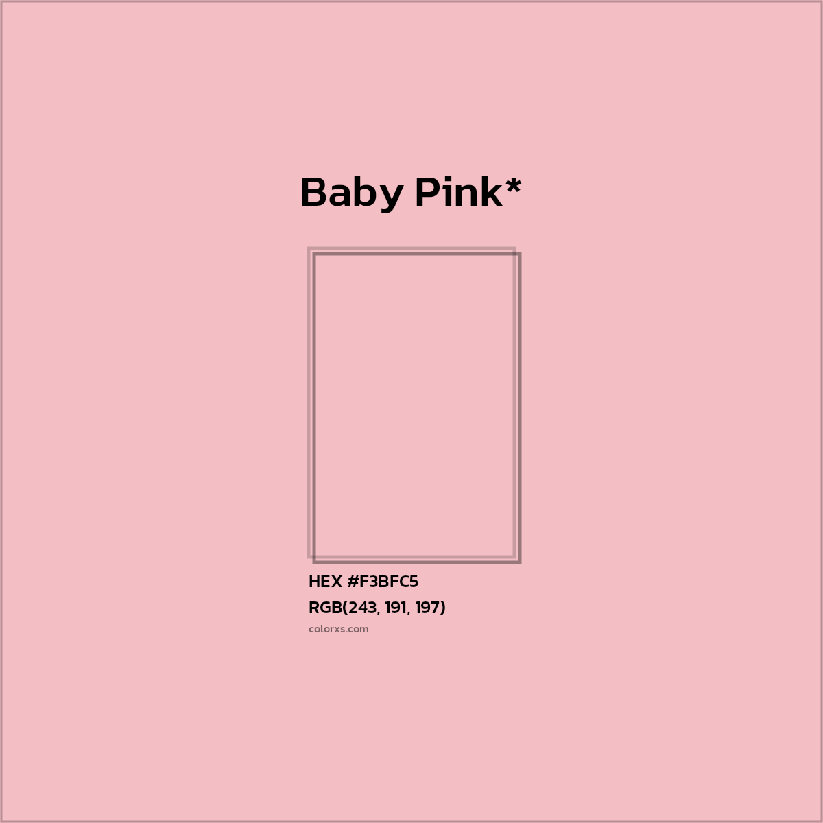 HEX #F3BFC5 Color Name, Color Code, Palettes, Similar Paints, Images