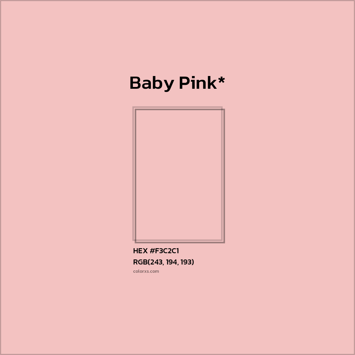HEX #F3C2C1 Color Name, Color Code, Palettes, Similar Paints, Images