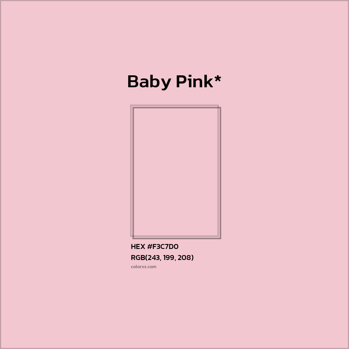 HEX #F3C7D0 Color Name, Color Code, Palettes, Similar Paints, Images