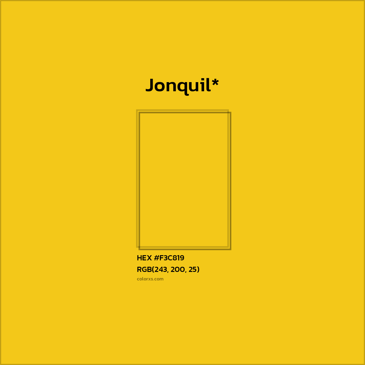 HEX #F3C819 Color Name, Color Code, Palettes, Similar Paints, Images