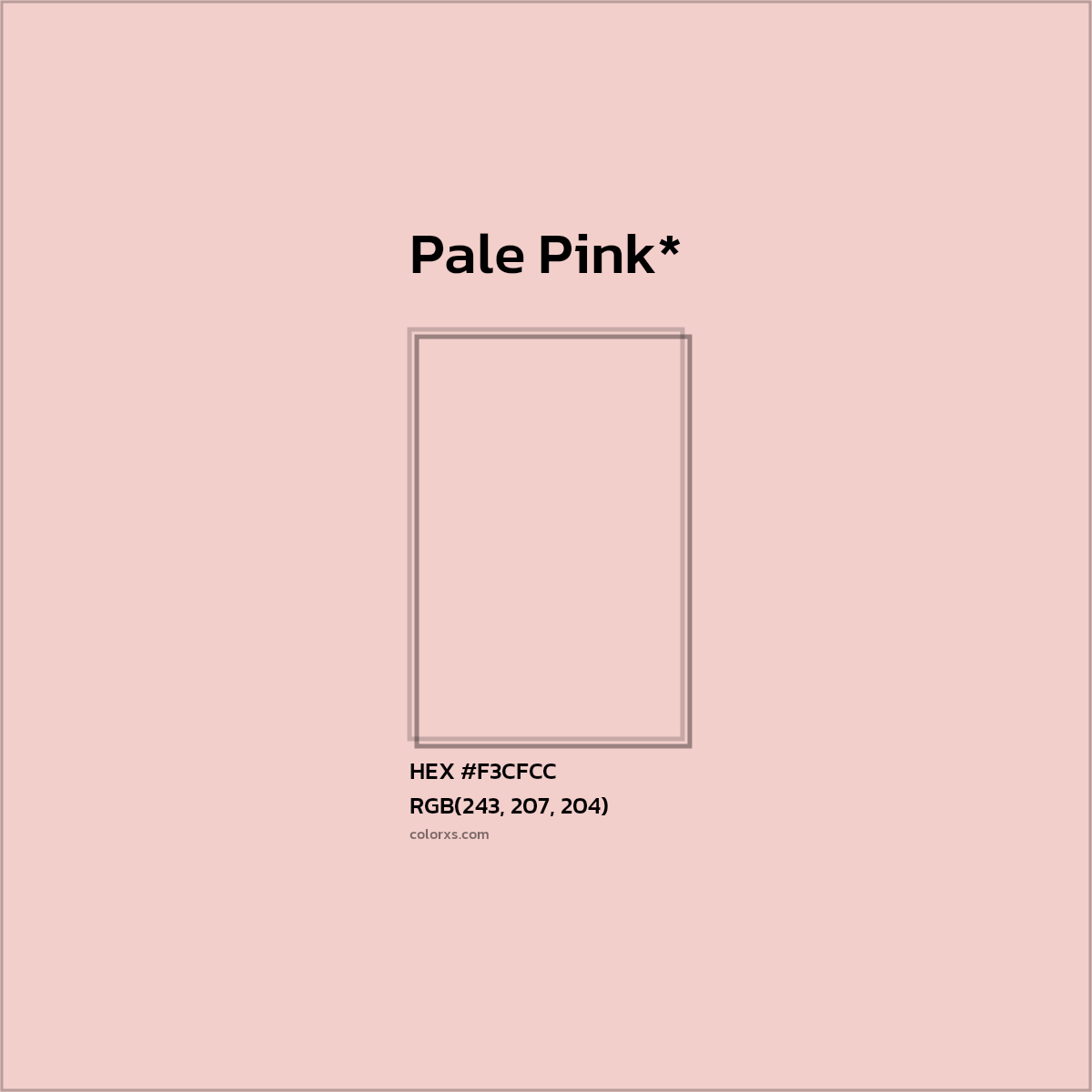 HEX #F3CFCC Color Name, Color Code, Palettes, Similar Paints, Images