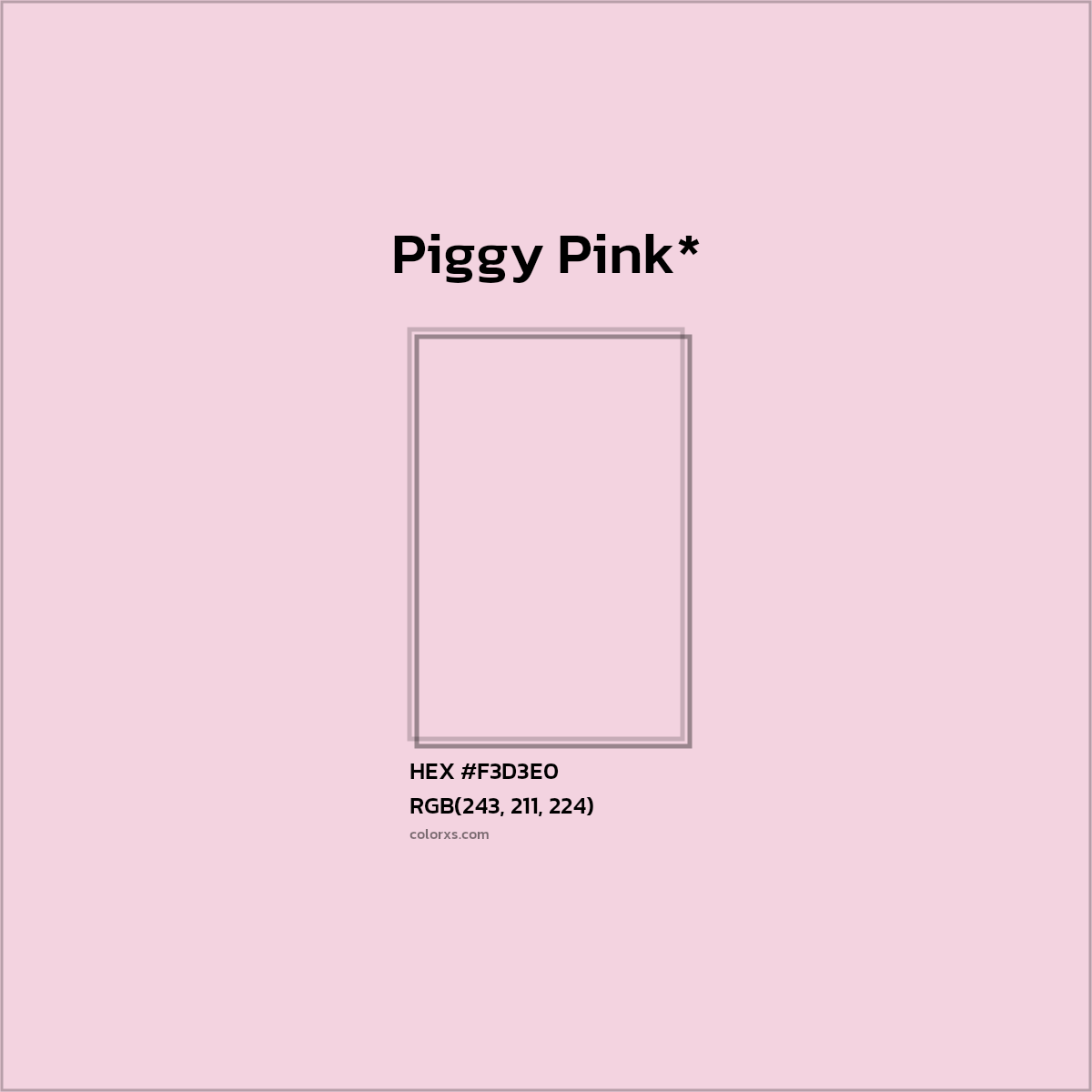 HEX #F3D3E0 Color Name, Color Code, Palettes, Similar Paints, Images