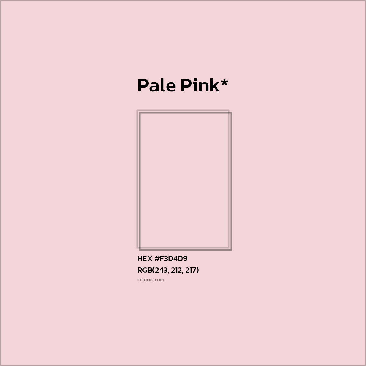 HEX #F3D4D9 Color Name, Color Code, Palettes, Similar Paints, Images