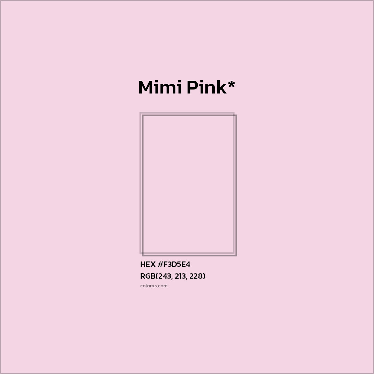 HEX #F3D5E4 Color Name, Color Code, Palettes, Similar Paints, Images