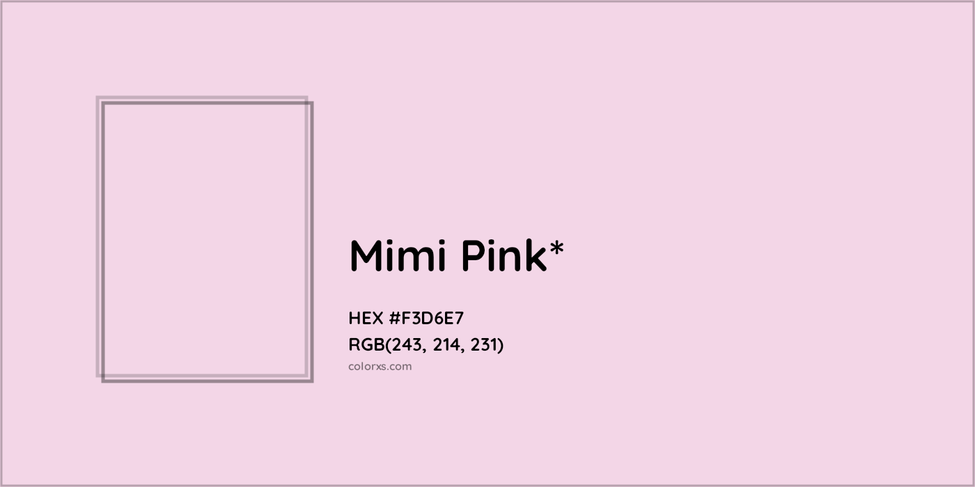 HEX #F3D6E7 Color Name, Color Code, Palettes, Similar Paints, Images