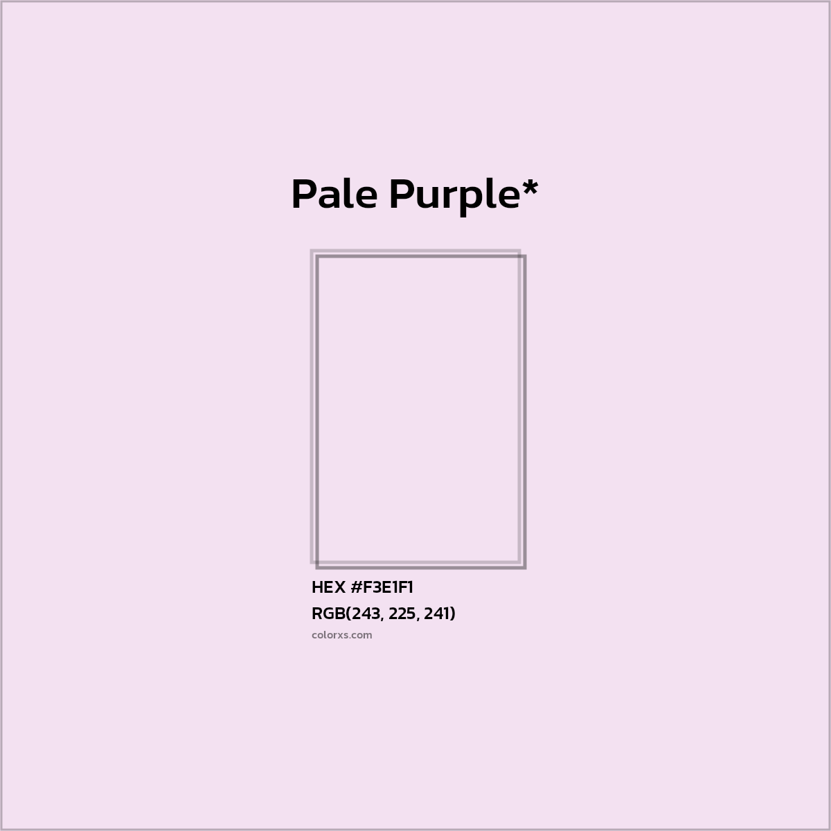 HEX #F3E1F1 Color Name, Color Code, Palettes, Similar Paints, Images