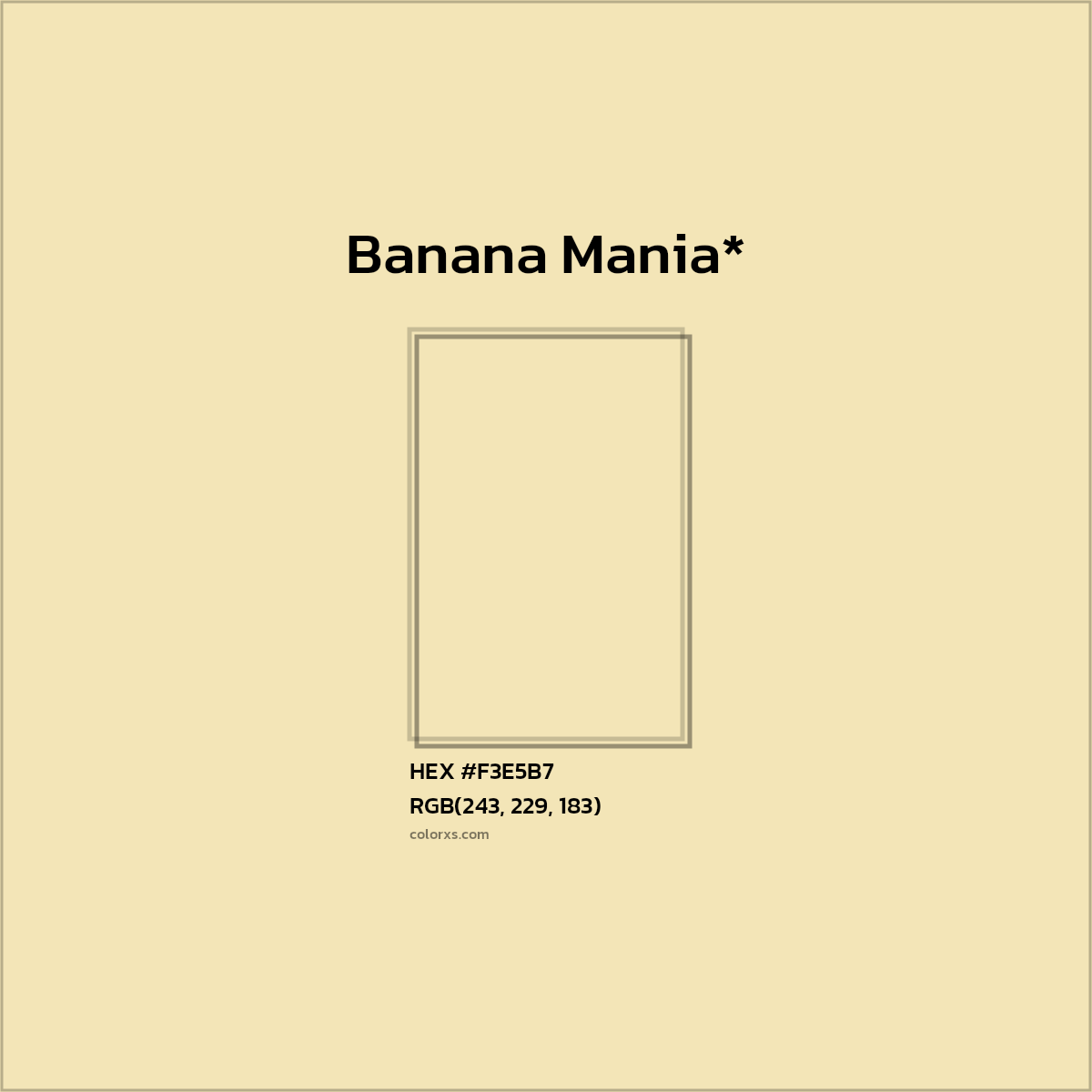 HEX #F3E5B7 Color Name, Color Code, Palettes, Similar Paints, Images