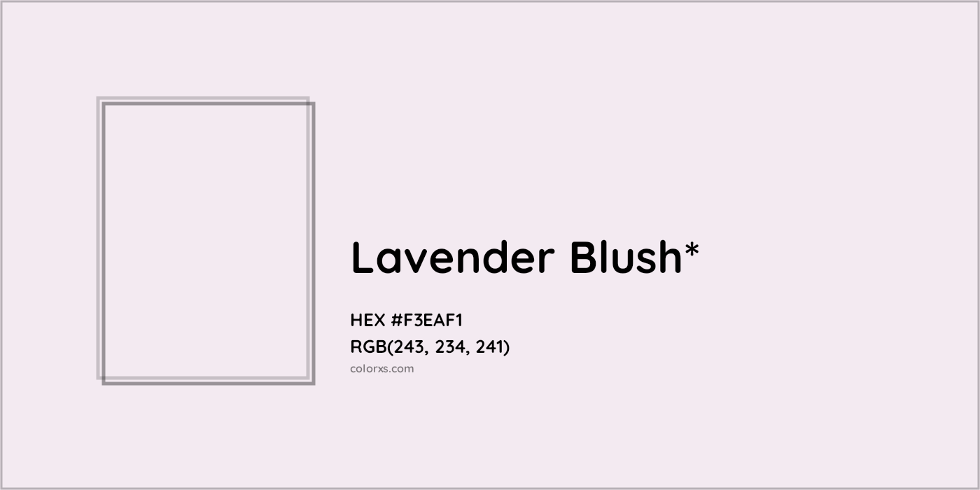 HEX #F3EAF1 Color Name, Color Code, Palettes, Similar Paints, Images