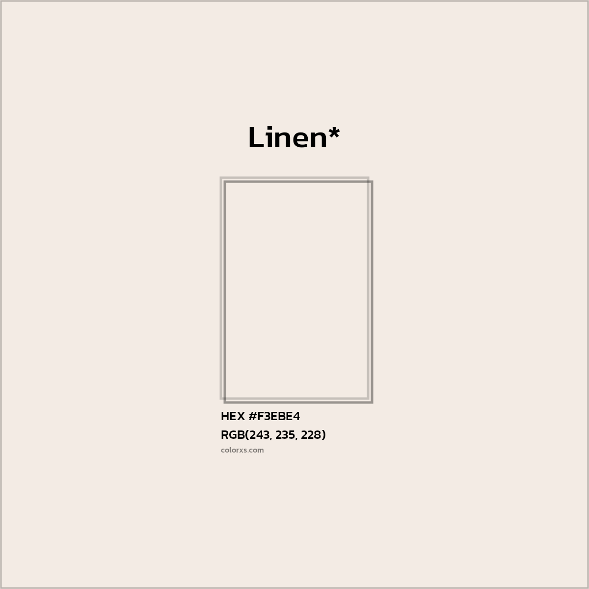 HEX #F3EBE4 Color Name, Color Code, Palettes, Similar Paints, Images