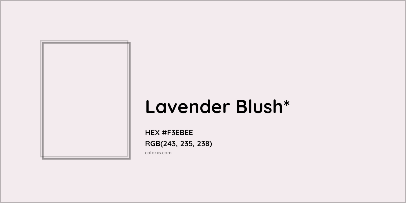 HEX #F3EBEE Color Name, Color Code, Palettes, Similar Paints, Images