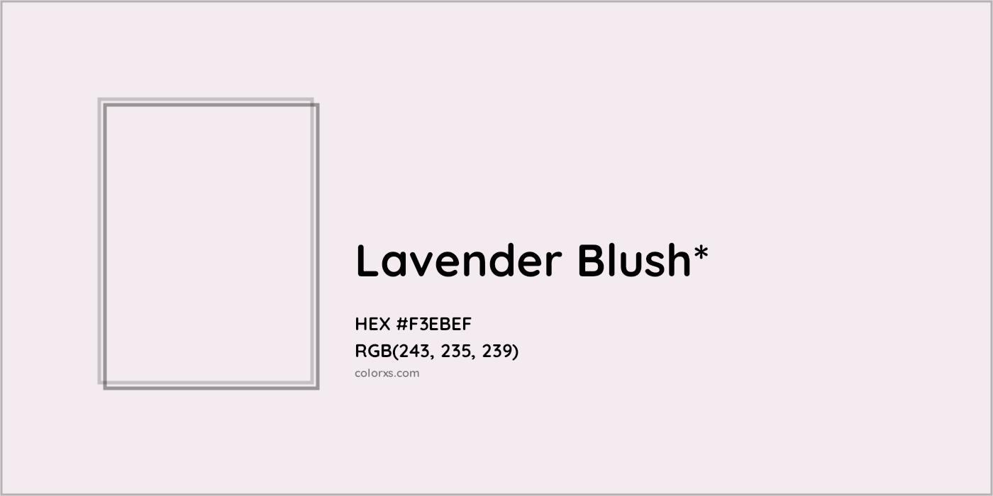 HEX #F3EBEF Color Name, Color Code, Palettes, Similar Paints, Images