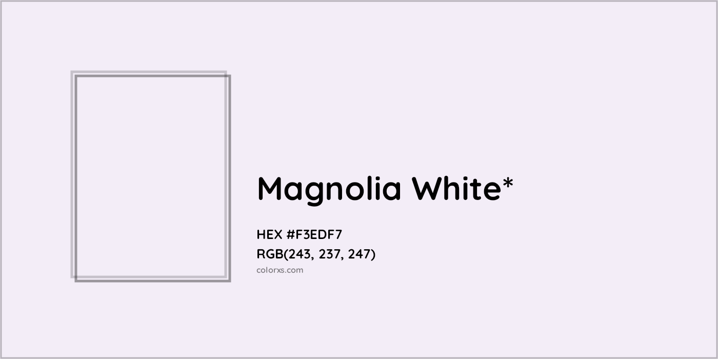 HEX #F3EDF7 Color Name, Color Code, Palettes, Similar Paints, Images