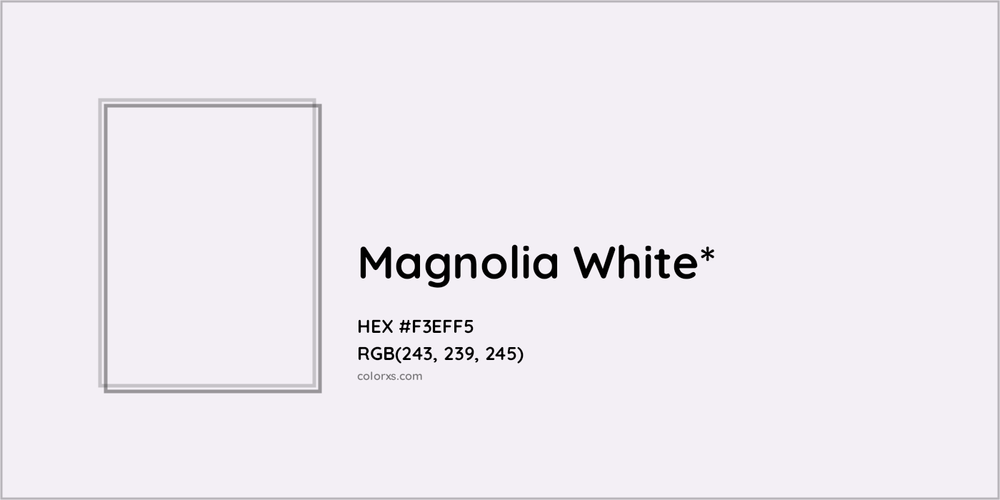 HEX #F3EFF5 Color Name, Color Code, Palettes, Similar Paints, Images