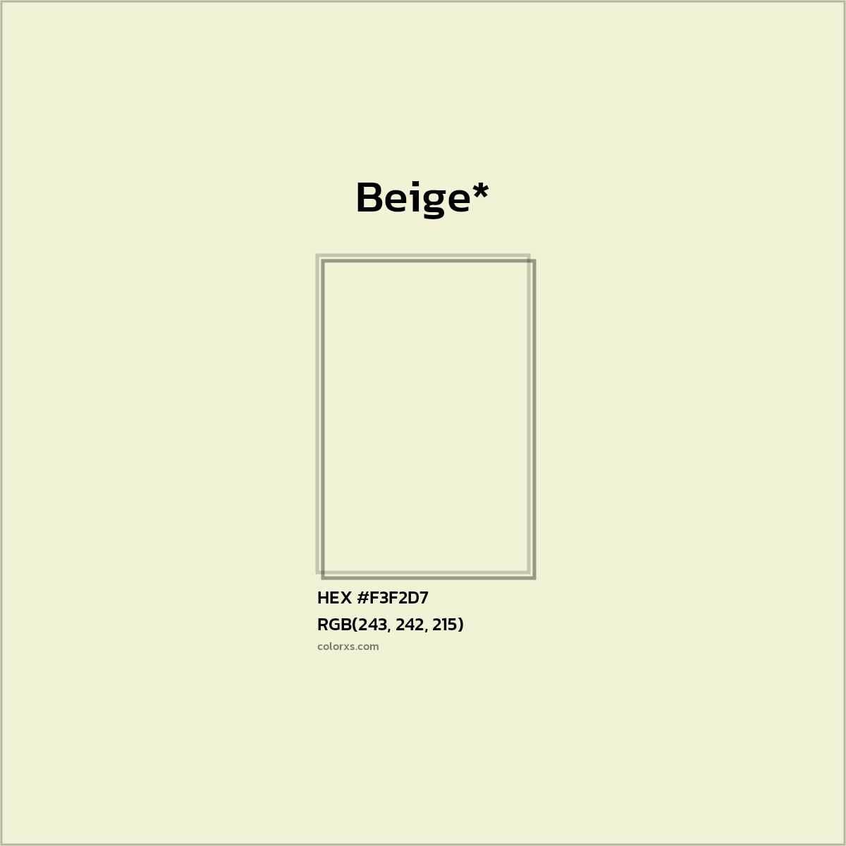 HEX #F3F2D7 Color Name, Color Code, Palettes, Similar Paints, Images