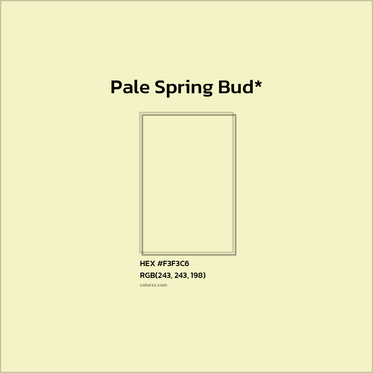 HEX #F3F3C6 Color Name, Color Code, Palettes, Similar Paints, Images