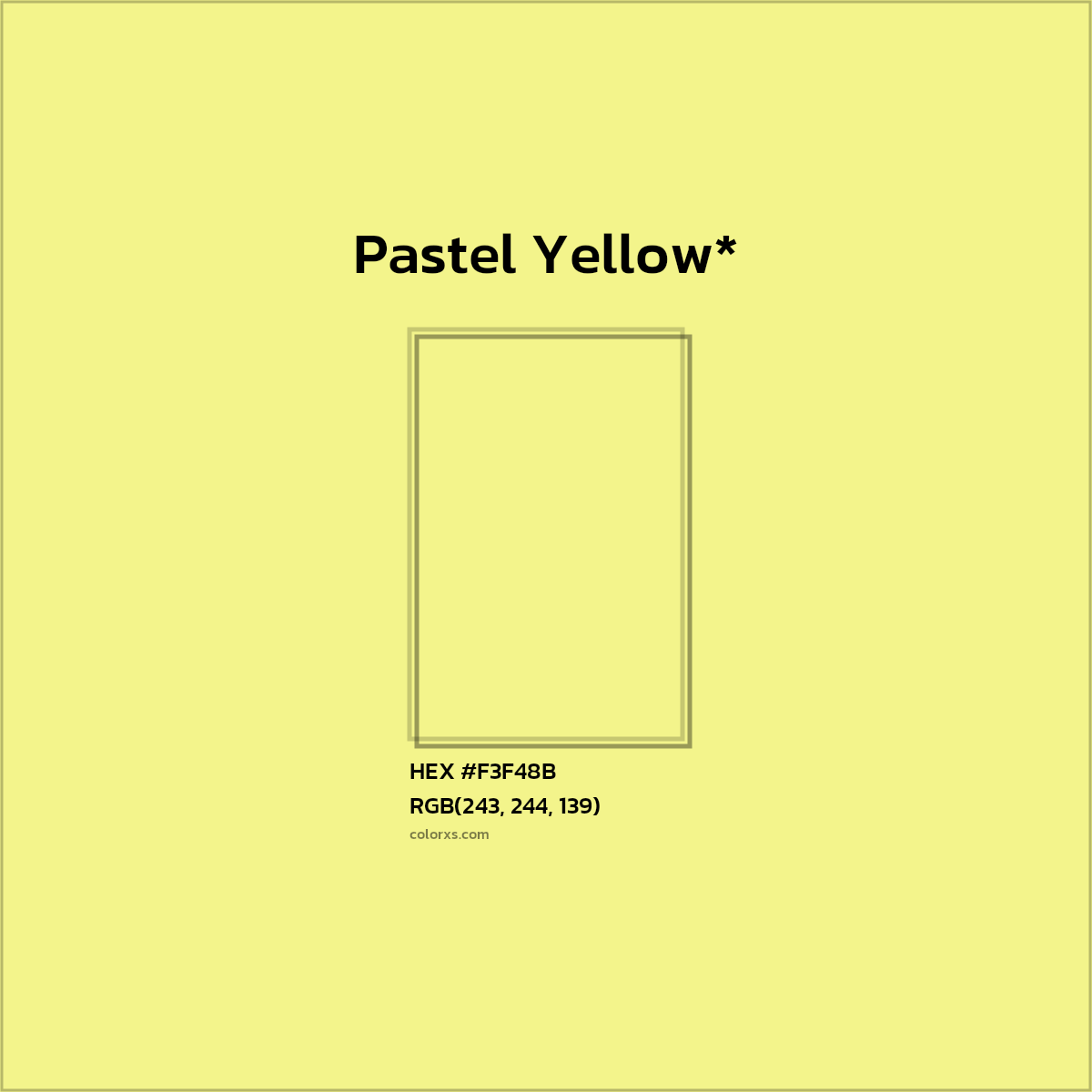 HEX #F3F48B Color Name, Color Code, Palettes, Similar Paints, Images