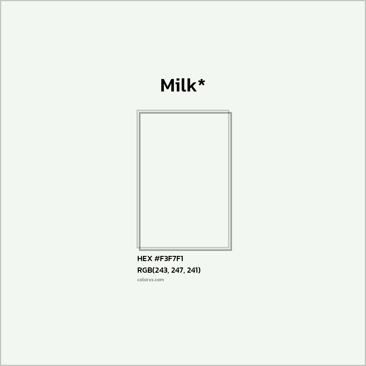HEX #F3F7F1 Color Name, Color Code, Palettes, Similar Paints, Images