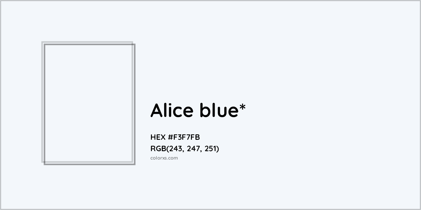 HEX #F3F7FB Color Name, Color Code, Palettes, Similar Paints, Images