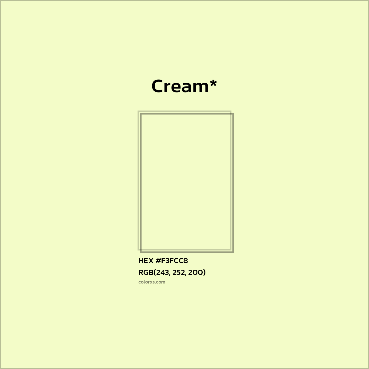 HEX #F3FCC8 Color Name, Color Code, Palettes, Similar Paints, Images
