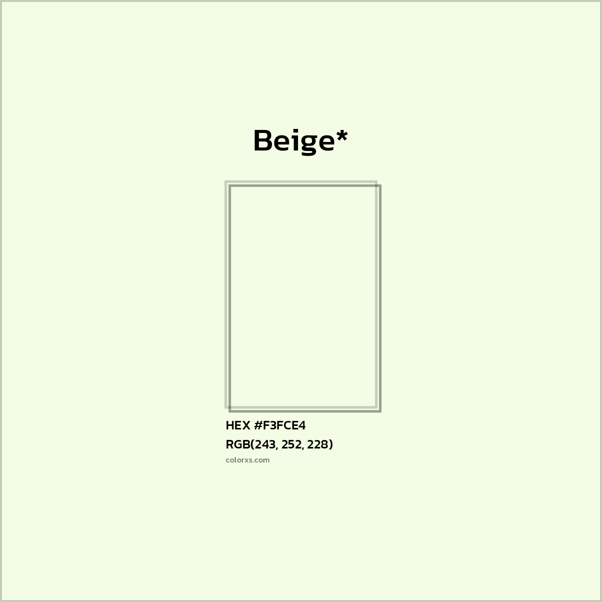 HEX #F3FCE4 Color Name, Color Code, Palettes, Similar Paints, Images