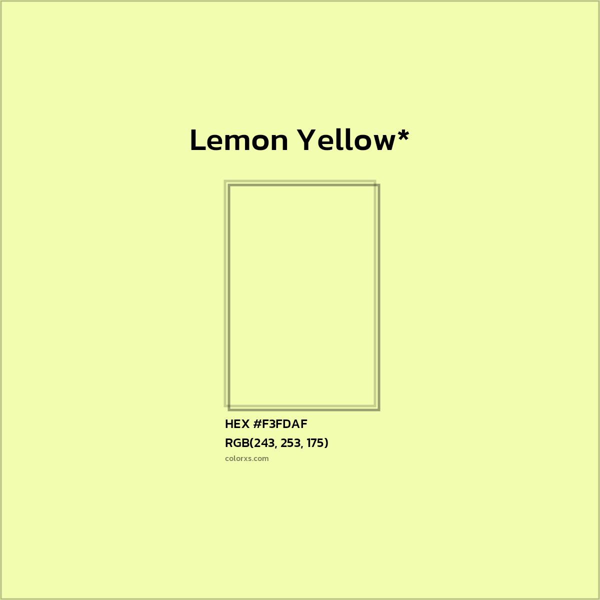 HEX #F3FDAF Color Name, Color Code, Palettes, Similar Paints, Images