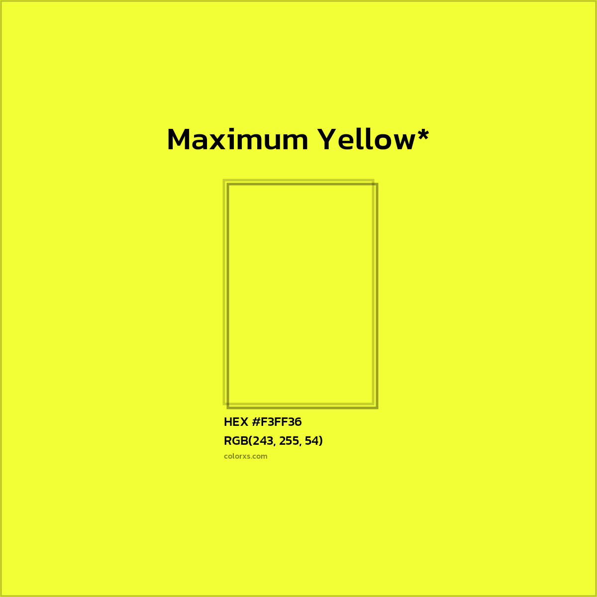 HEX #F3FF36 Color Name, Color Code, Palettes, Similar Paints, Images