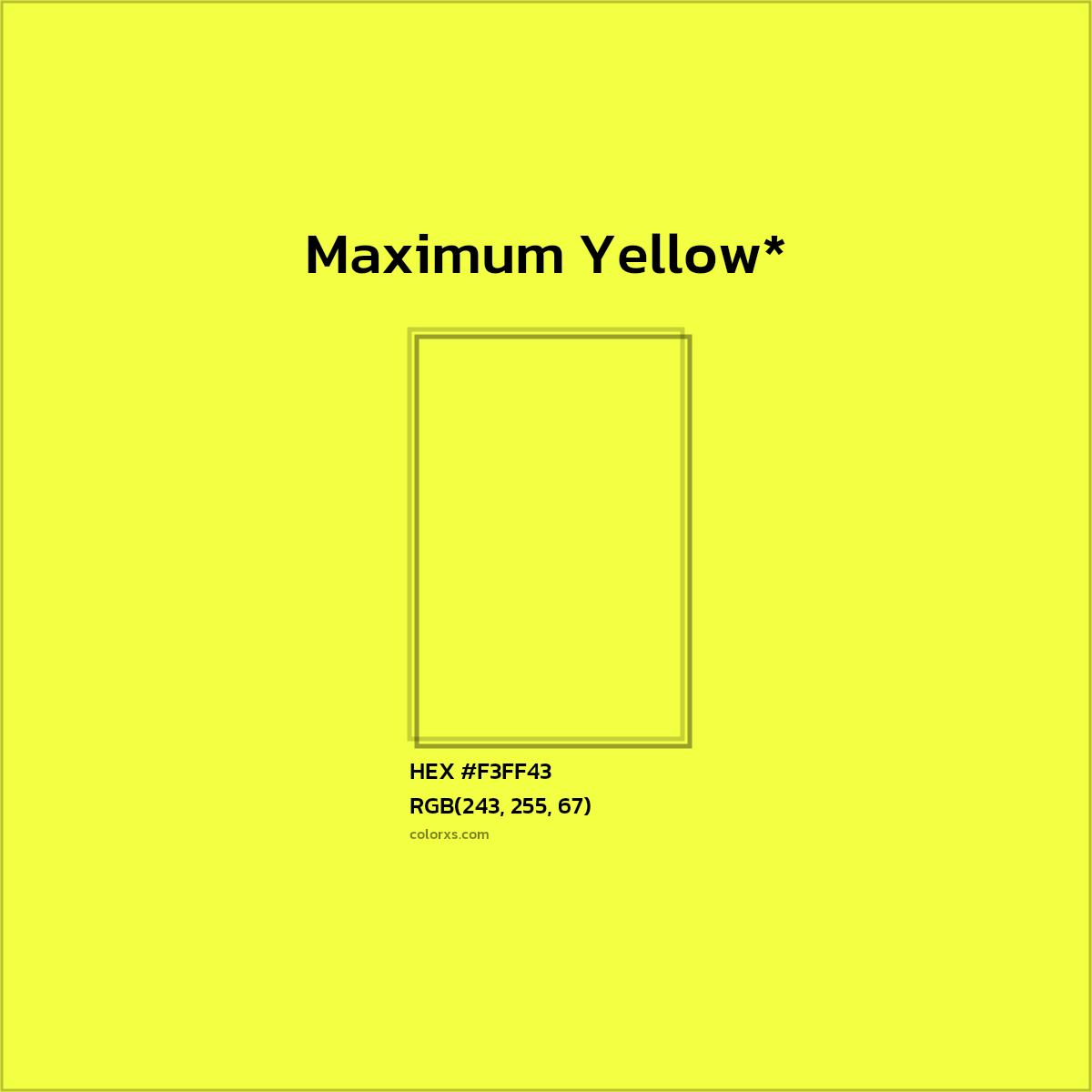 HEX #F3FF43 Color Name, Color Code, Palettes, Similar Paints, Images