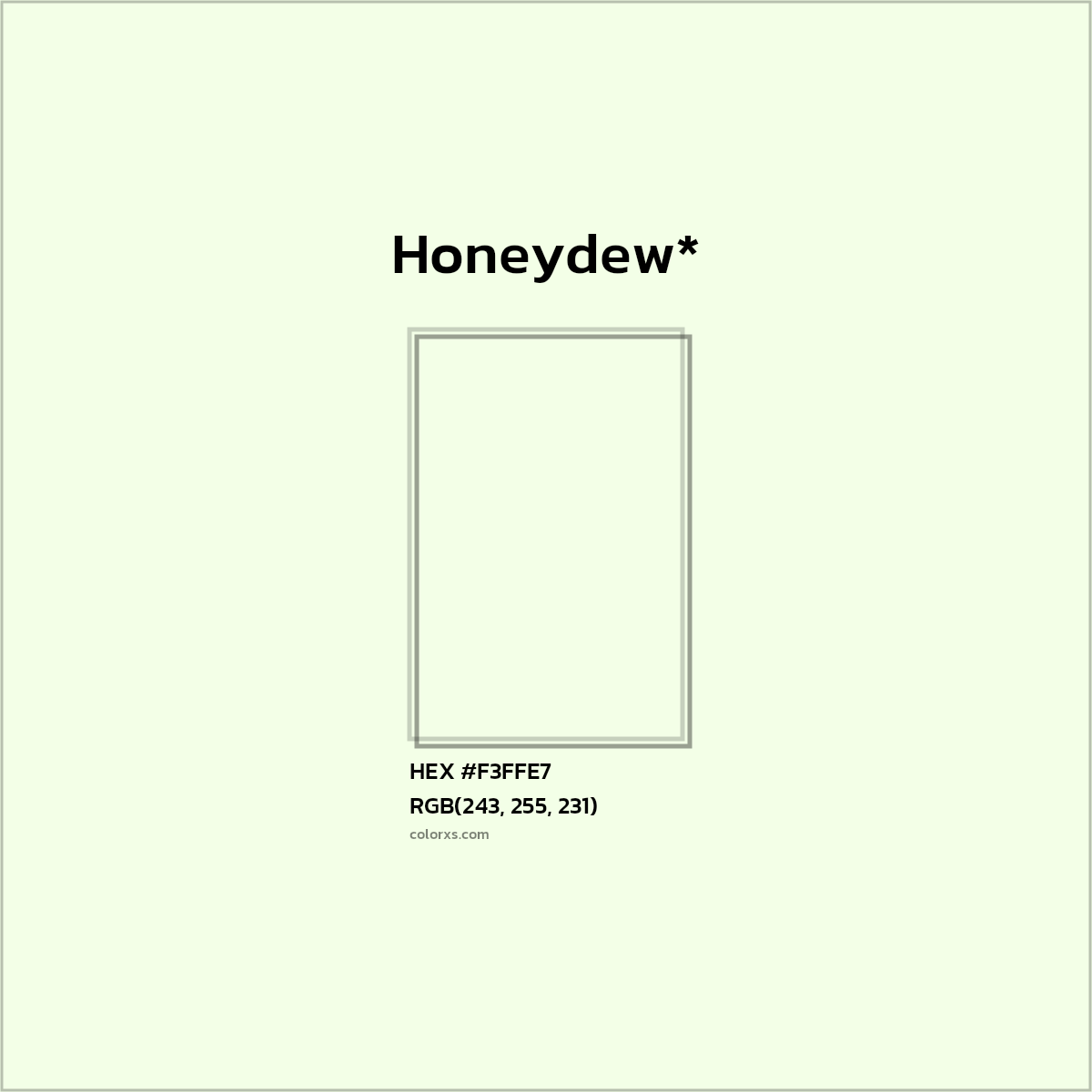 HEX #F3FFE7 Color Name, Color Code, Palettes, Similar Paints, Images