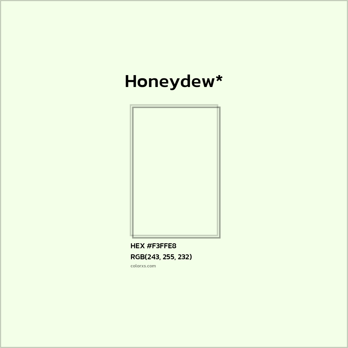 HEX #F3FFE8 Color Name, Color Code, Palettes, Similar Paints, Images