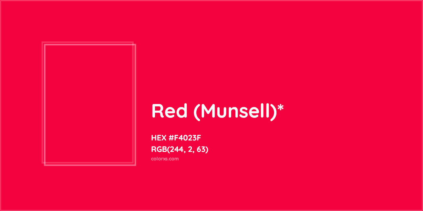 HEX #F4023F Color Name, Color Code, Palettes, Similar Paints, Images