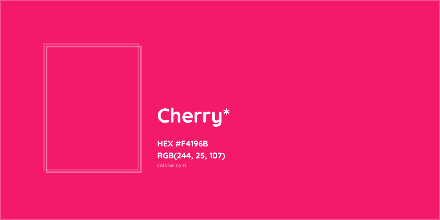 HEX #F4196B Color Name, Color Code, Palettes, Similar Paints, Images