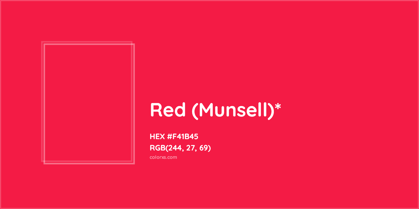 HEX #F41B45 Color Name, Color Code, Palettes, Similar Paints, Images