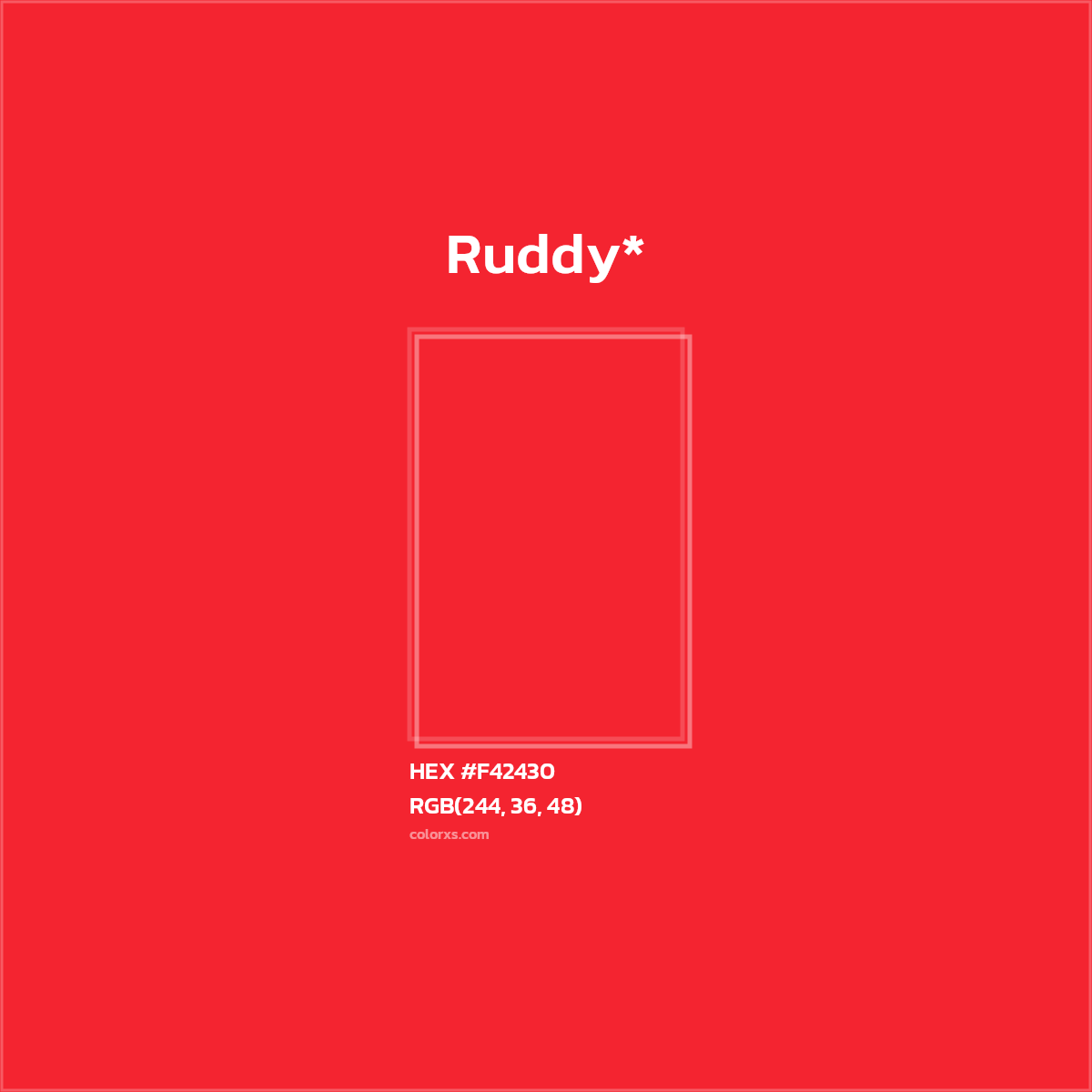 HEX #F42430 Color Name, Color Code, Palettes, Similar Paints, Images