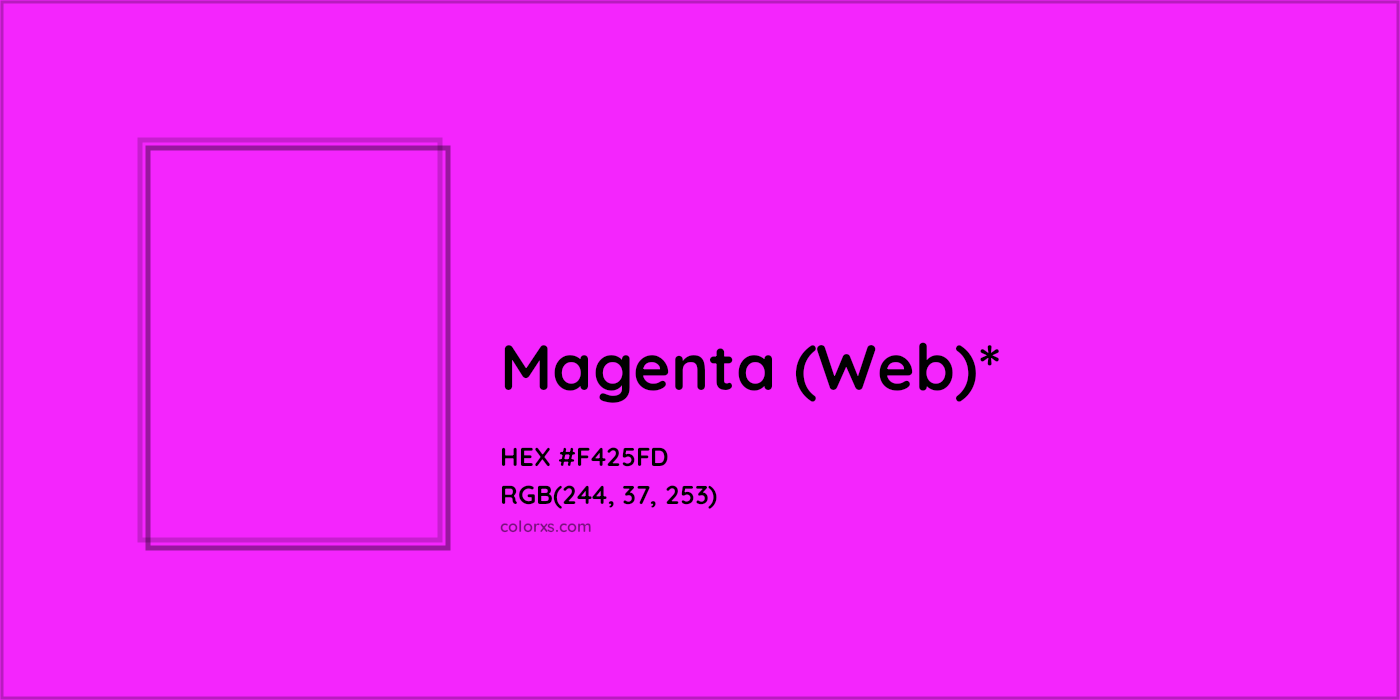 HEX #F425FD Color Name, Color Code, Palettes, Similar Paints, Images