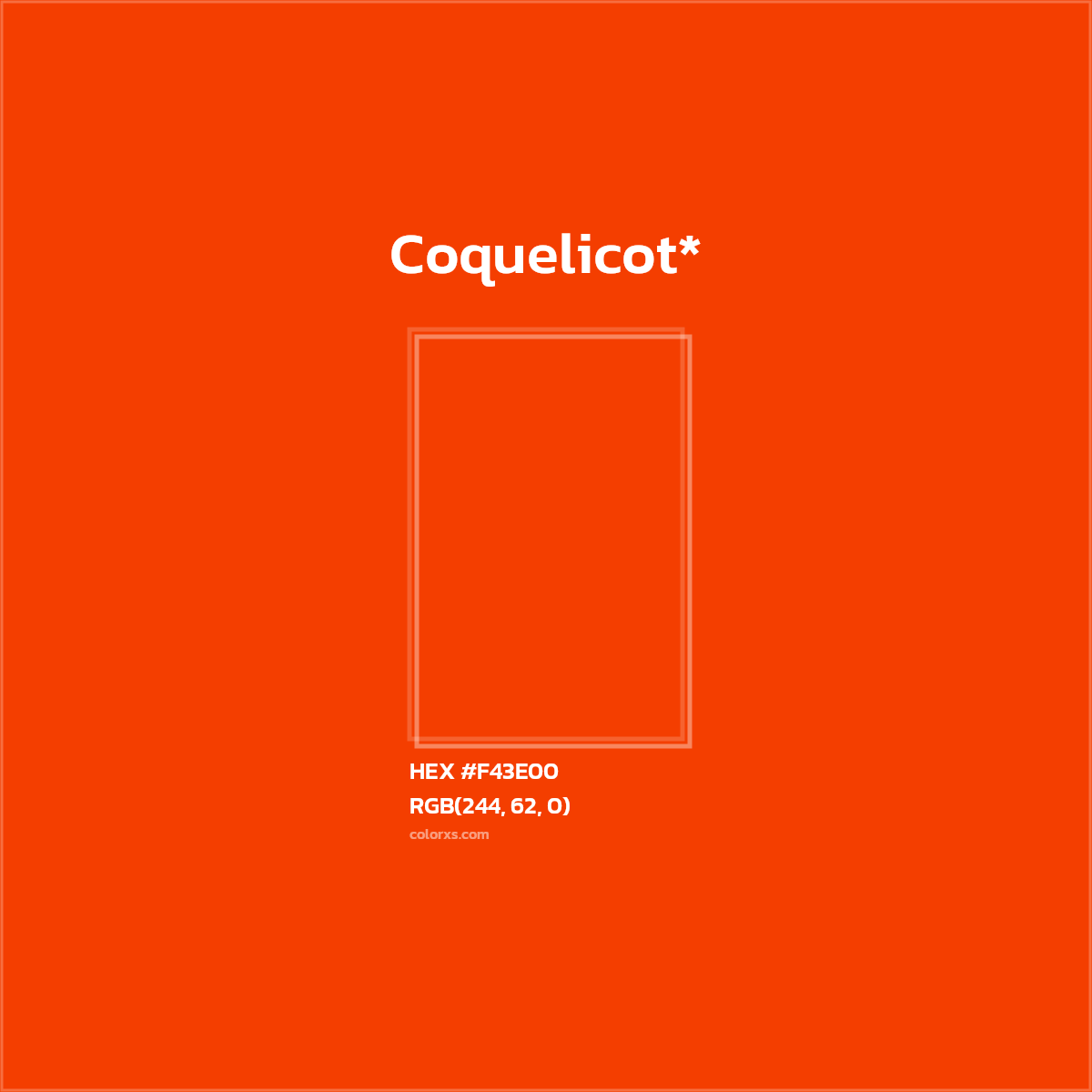 #F43E00 hex color. RGB, RYB, CMYK, HSL, HSV codes and color conversions. Matching color names, palettes, paints.