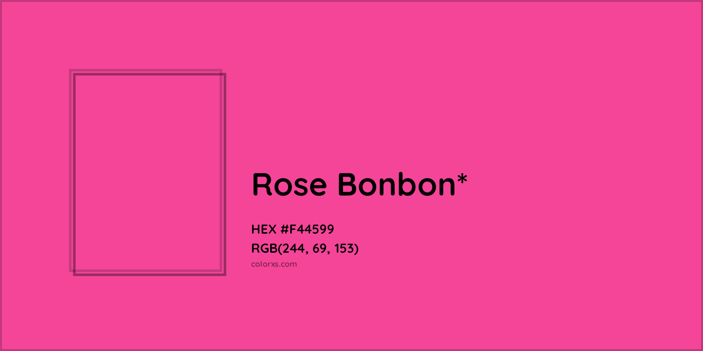 HEX #F44599 Color Name, Color Code, Palettes, Similar Paints, Images