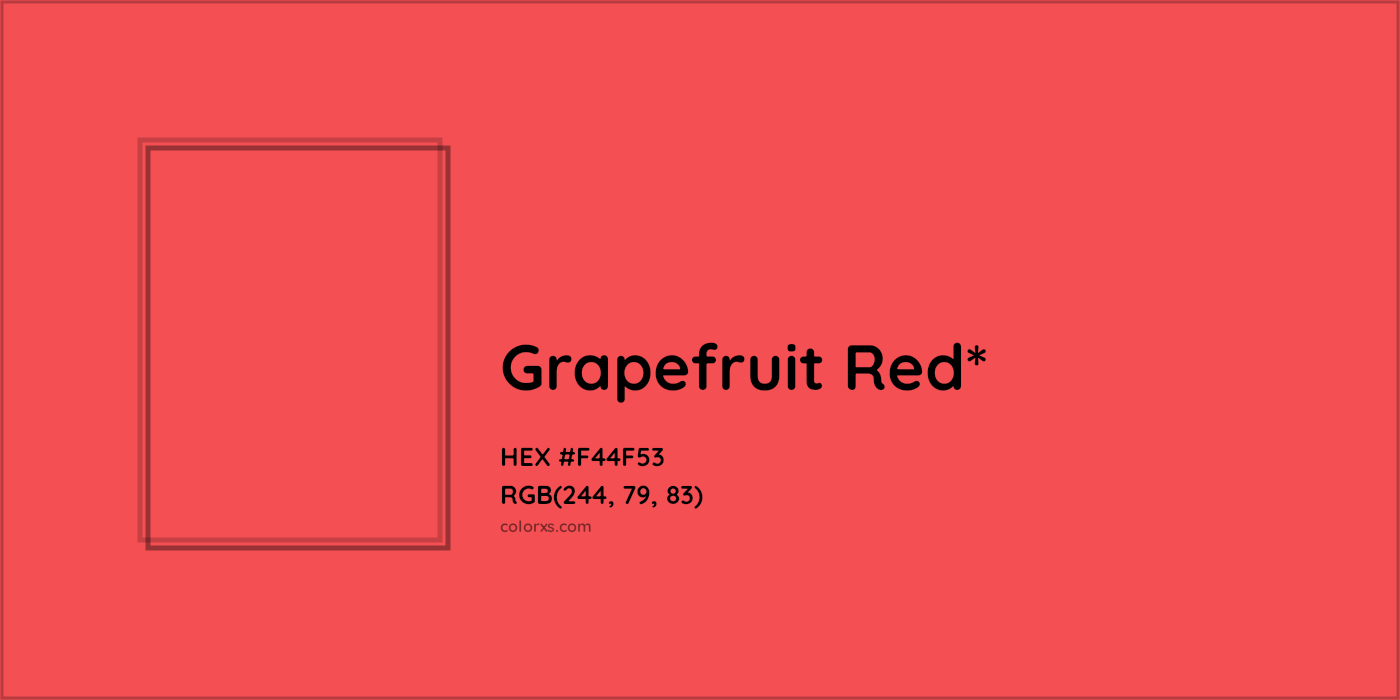 HEX #F44F53 Color Name, Color Code, Palettes, Similar Paints, Images