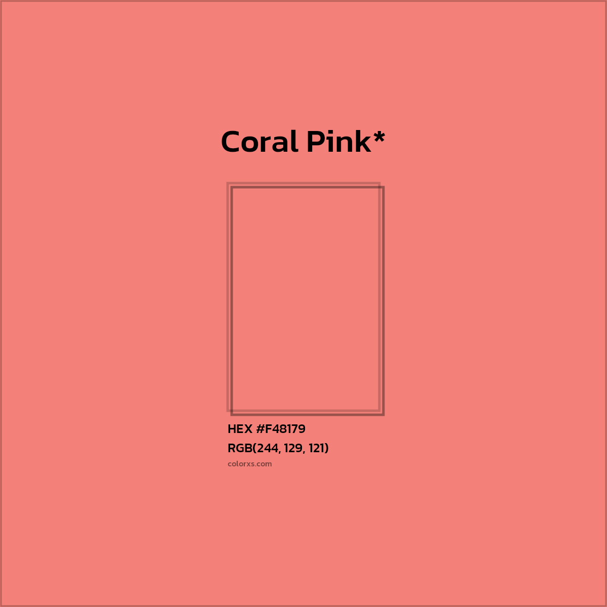 HEX #F48179 Color Name, Color Code, Palettes, Similar Paints, Images