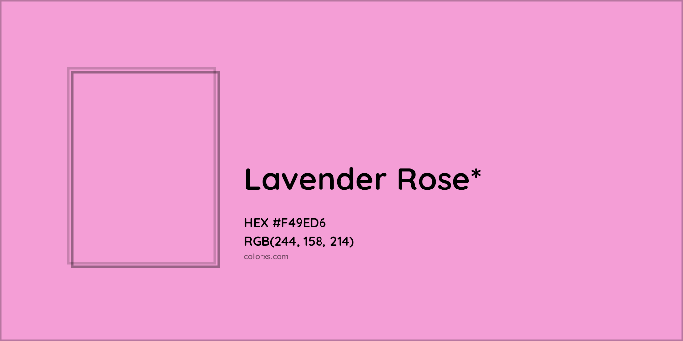 HEX #F49ED6 Color Name, Color Code, Palettes, Similar Paints, Images