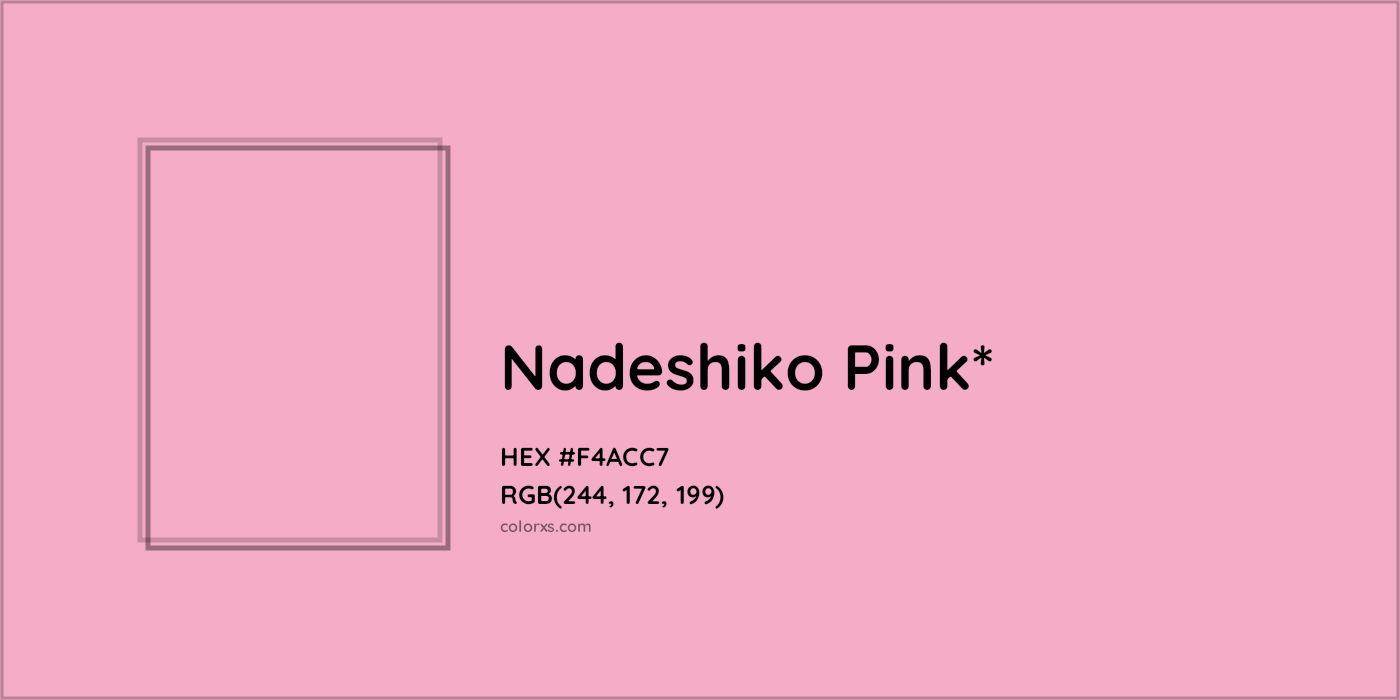 HEX #F4ACC7 Color Name, Color Code, Palettes, Similar Paints, Images