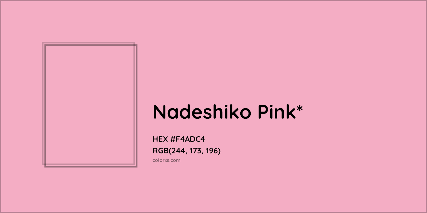 HEX #F4ADC4 Color Name, Color Code, Palettes, Similar Paints, Images